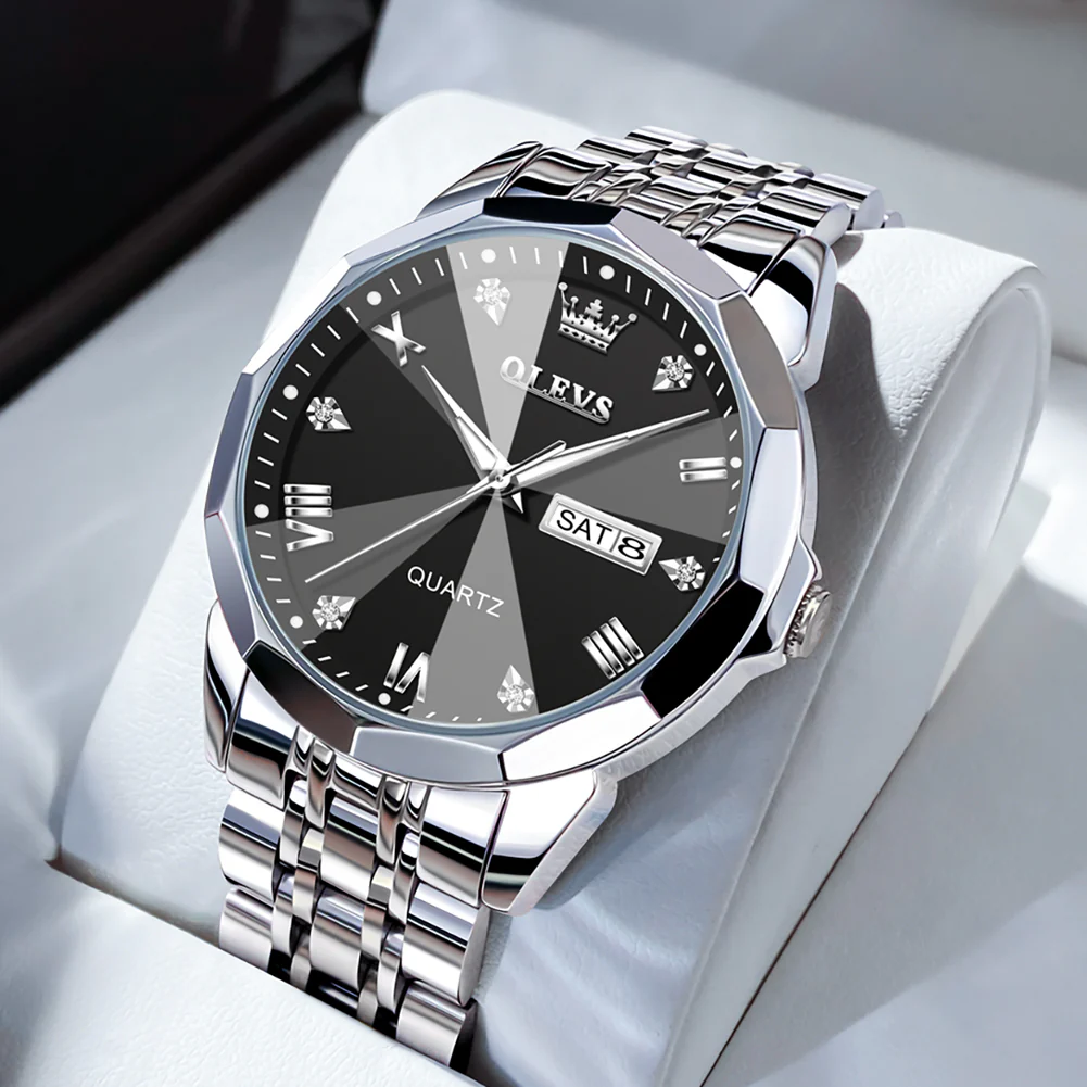 OLEVS 9931 Watches for Men Diamond Dress Luxury Casual Fashion Wrist Watch Waterproof Luminou - Image 45