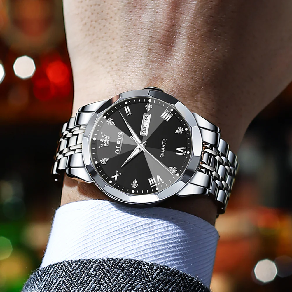 OLEVS 9931 Watches for Men Diamond Dress Luxury Casual Fashion Wrist Watch Waterproof Luminou - Image 46