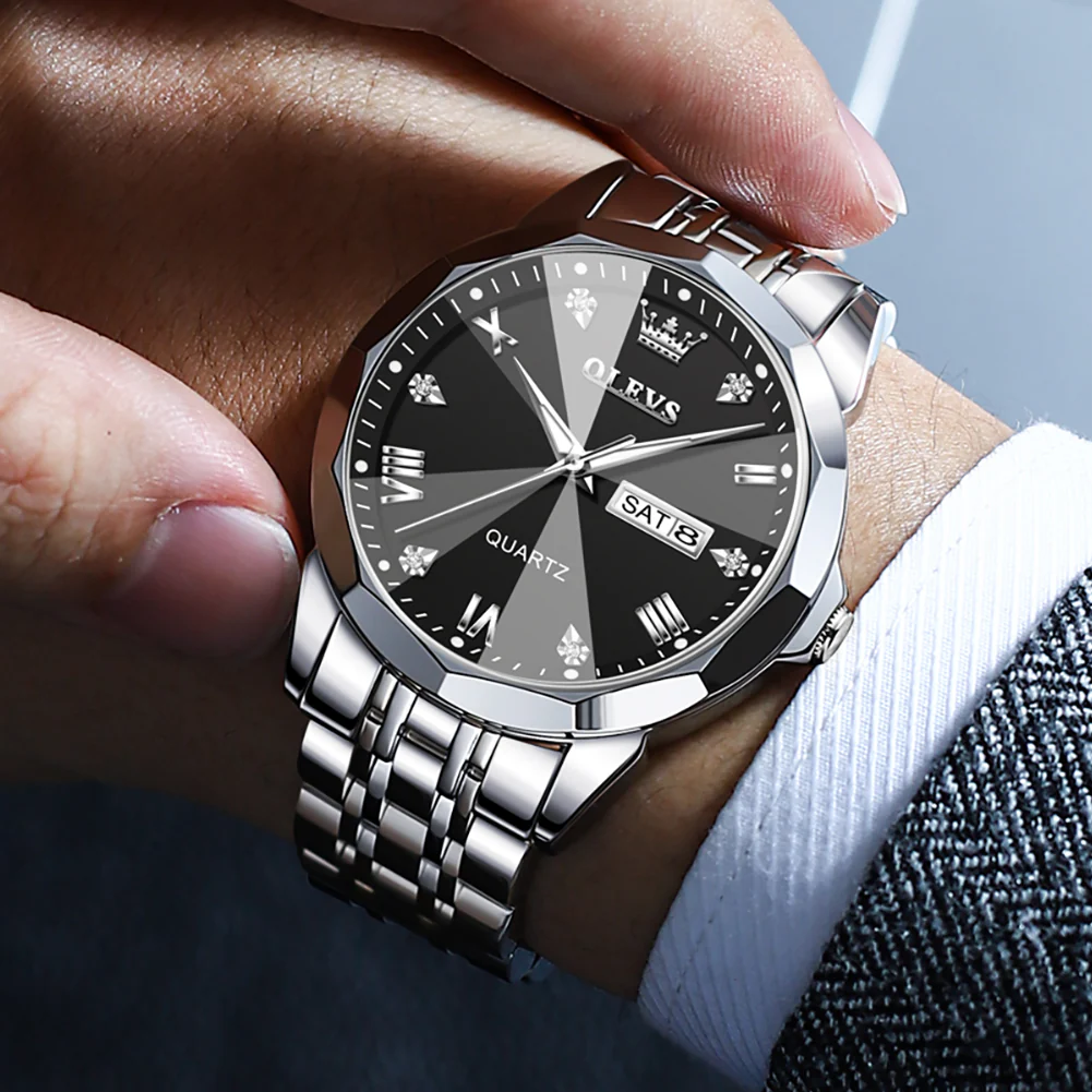 OLEVS 9931 Watches for Men Diamond Dress Luxury Casual Fashion Wrist Watch Waterproof Luminou - Image 47
