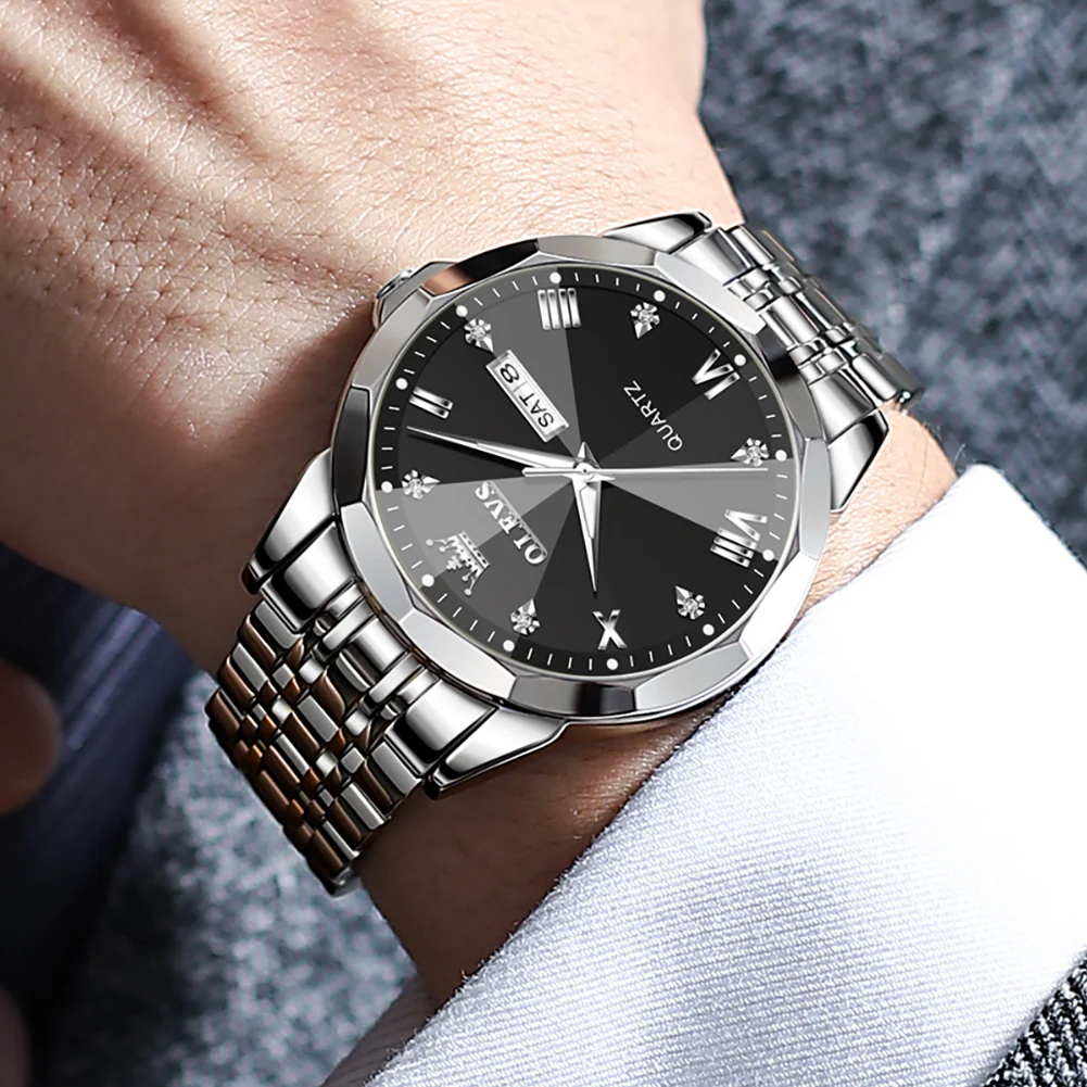 OLEVS 9931 Watches for Men Diamond Dress Luxury Casual Fashion Wrist Watch Waterproof Luminou - Image 48