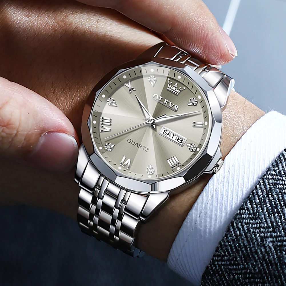 OLEVS 9931 Watches for Men Diamond Dress Luxury Casual Fashion Wrist Watch Waterproof Luminou - Image 50