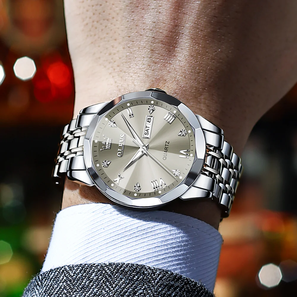 OLEVS 9931 Watches for Men Diamond Dress Luxury Casual Fashion Wrist Watch Waterproof Luminou - Image 51