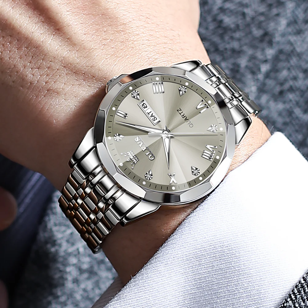 OLEVS 9931 Watches for Men Diamond Dress Luxury Casual Fashion Wrist Watch Waterproof Luminou - Image 52