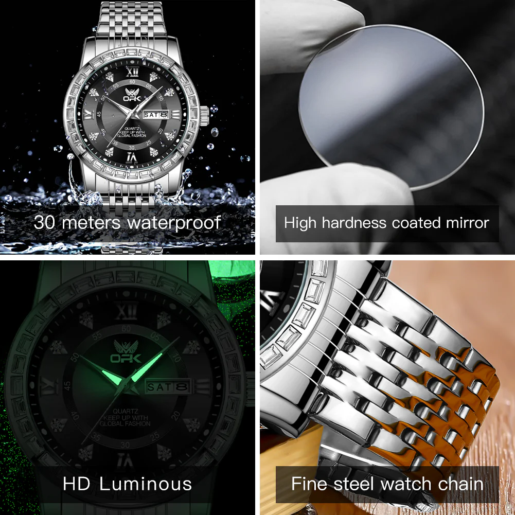 OPK 8174 Stainless Steel Quartz Business-Style Men's Watch - Image 14